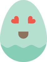 Egg Happy Easter  Flat Color Icon Vector icon banner Template