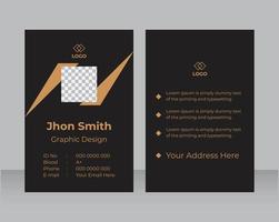 Id Card Design template Professional Identity Card Template Vector for Employee