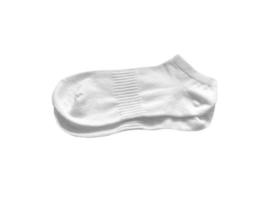 Pair of white socks isolated on white background photo