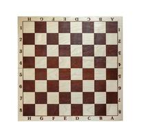 Wooden chessboard isolated on white background photo