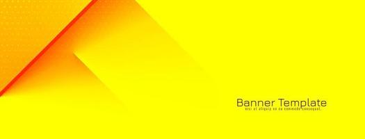 Futuristic bright yellow stylish geometric business banner template vector