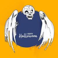 feliz halloween festival de miedo diseño de fondo embrujado vector