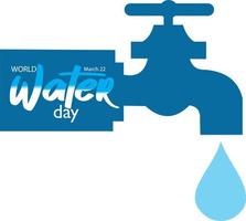 Vector Happy world water day. Illustration with simple and elegant design