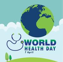 Vector happy health day simple and elegant design