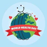 Vector happy health day simple and elegant design
