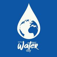 Vector Happy world water day. Illustration with simple and elegant design