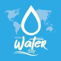 Vector Happy world water day. Illustration with simple and elegant design