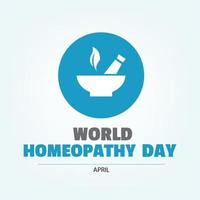 Simple and elegant vector World Homeopathy Day greetings. flat illustration. for stories or articles