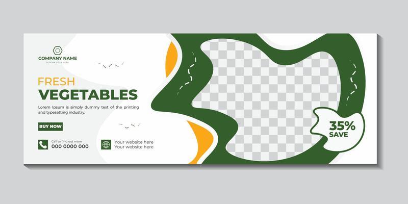 Facebook cover concept for social media food banner design for ads