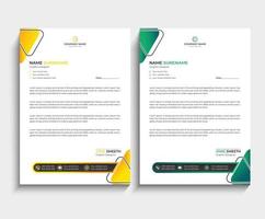 Clean and professional corporate company business letterhead template vector