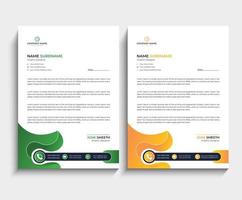 corporate modern business letterhead design vector