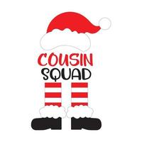 Cousin Squad withSanta vector