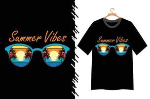 ilustración de verano para el diseño de camisetas vector