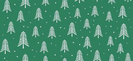 Christmas tree pattern, Hand drawn illustrations. vector