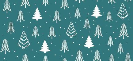 Christmas tree pattern, Hand drawn illustrations. vector