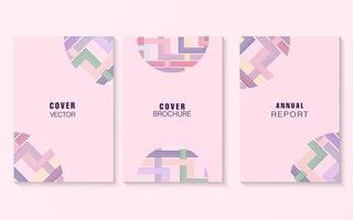 abstract line style cover design vector