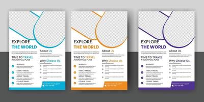 Travel flyer or poster brochure design free download vector