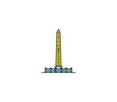 obelisco del símbolo de teodosio y la ilustración de la atracción turística de la ciudad. vector