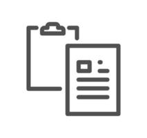 Document icon outline and linear vector. vector