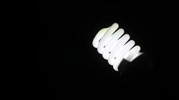 Energy saving lamp on and off video