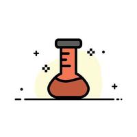 Chemical Flask Laboratory  Business Flat Line Filled Icon Vector Banner Template