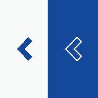 Arrow Back Left Line and Glyph Solid icon Blue banner Line and Glyph Solid icon Blue banner vector