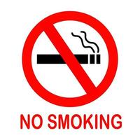 No smoking sign on white background. vector