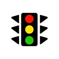 Symbol of traffic light sign. Sign is caution use control the driving of vehicles on the road. vector