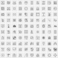 100 Business Icons for web and Print Material vector