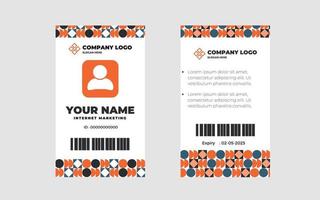 Creative ID Card Template with Abstract Geometric Background vector