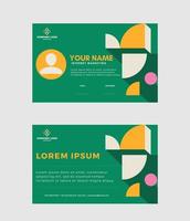 Double-sided creative business card template. Vector illustration