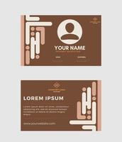 Business, Name Or Visiting Card With Cube Pattern In Grey And Brown Color. vector