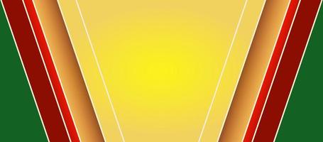 Red yellow and green background color with stripe line shape vector. vector