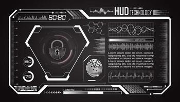 fondo de pantalla de tecnología hud moderna vector