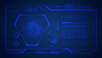 Modern HUD Technology Screen Background vector