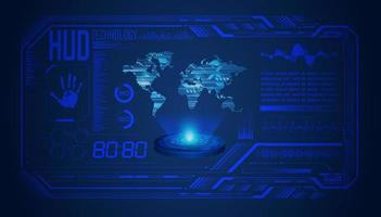 Modern Blue HUD Technology Screen Background vector