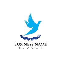 Bird Dove Logo Template vector