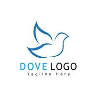 Bird Dove Logo Template vector