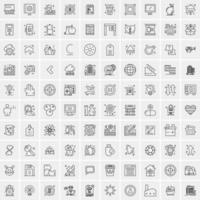 100 iconos de negocios para web y material impreso vector