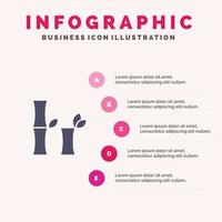 Bamboo China Chinese Infographics Presentation Template 5 Steps Presentation vector