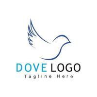 Bird Dove Logo Template vector