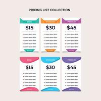 Set offer tariffs. ui ux vector banner for web app.Vector pricing table for websites and applications.eps
