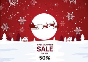 Print banner christmas sale vector