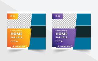 Real Estate Home Sale Banner with abstract background vector