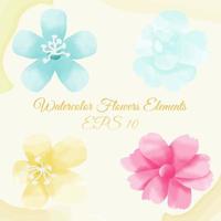 watercolor flower elements, suitable for decorations, and others. eps 10 vector