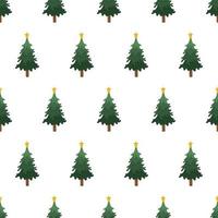 Seamless Pattern with Christmas Tree. vector illustration