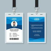 Blue Wave Identity Card Design Template vector