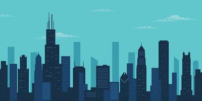 Chicago city skyline vector