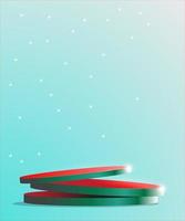 illustrations and vectors, red and green podiums are perfect for advertising media for Christmas vector