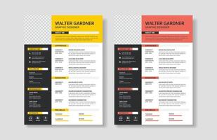 A simple and modern template for your curriculum vitae, resume, or cv vector